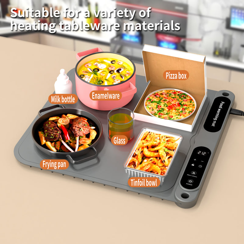 Tapis chauffant repas électrique pliable
